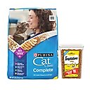 Purina Friskies Seafood & Chicken Pate Favorites Variety Pack Wet Food + Cat Chow Complete Dry Cat Food