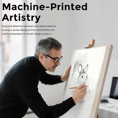 Show full view: Coziwow Wooden Indoor/Outdoor Rabbit Hutch with Ramp, Gray slide 8 of 9