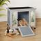 Show in main carousel: Coziwow Wooden Indoor/Outdoor Rabbit Hutch with Ramp, Gray slide 2 of 9