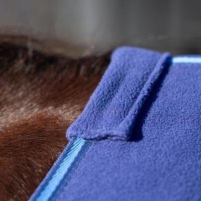 Show full view: Equinavia Norse Fleece Horse Cooler, Skipper Blue/Clear Sky, 80-in slide 2 of 7