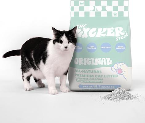Show full view: THE LICKER STORE Unscented Premium Clumping Bentonite Clay Cat Litter with Activated Charcoal, 37-lb bag slide 4 of 9