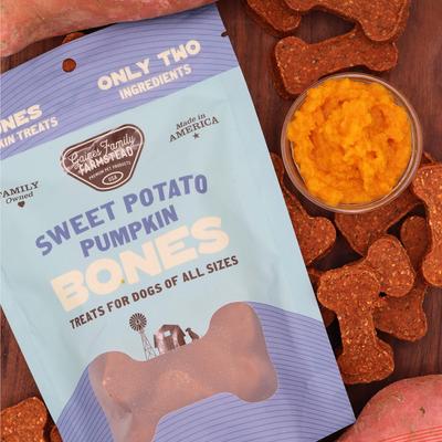 Show full view: Gaines Family Farmstead Pumpkin & Sweet Potato Bones 2-Ingredient Dog Chews, 40-oz bag slide 8 of 8