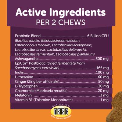 Show full view: ThunderBites Calm+ Probiotic Chicken Flavored Chew Calming Supplement for Dogs, 90 count slide 10 of 11