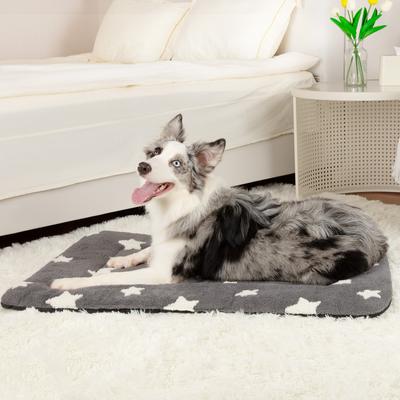 Show full view: Mora Pets Cozy Star Print Non-Slip Dog & Cat Pad, Grey, 42-in slide 7 of 11