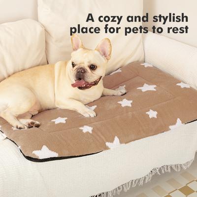 Show full view: Mora Pets Cozy Star Print Non-Slip Dog & Cat Pad, Brown, 24-in slide 9 of 12