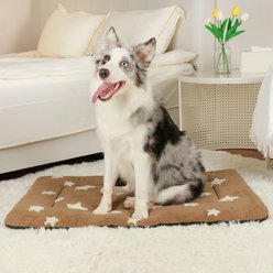 Mora Pets Cozy Star Print Non-Slip Dog & Cat Pad, Brown, 42-in slide 2 of 9