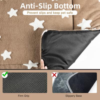 Show full view: Mora Pets Cozy Star Print Non-Slip Dog & Cat Pad, Brown, 24-in slide 5 of 12
