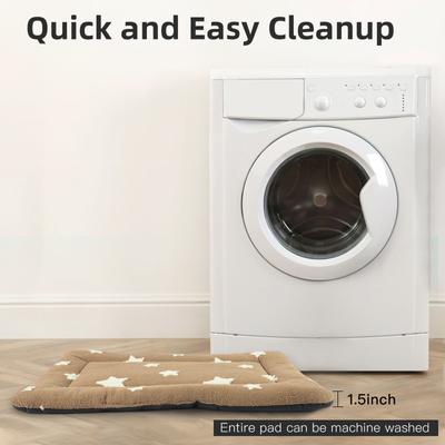 Show full view: Mora Pets Cozy Star Print Non-Slip Dog & Cat Pad, Brown, 24-in slide 4 of 12