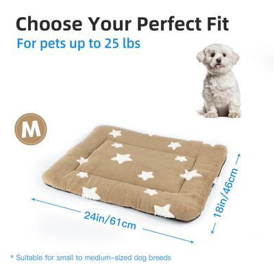Show full view: Mora Pets Cozy Star Print Non-Slip Dog & Cat Pad, Brown, 24-in slide 7 of 12