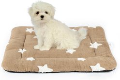 Mora Pets Cozy Star Print Non-Slip Dog & Cat Pad, Brown, 24-in