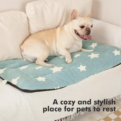Show full view: Mora Pets Cozy Star Print Non-Slip Dog & Cat Pad, Blue, 22-in slide 8 of 11