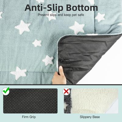 Show full view: Mora Pets Cozy Star Print Non-Slip Dog & Cat Pad, Blue, 22-in slide 4 of 11