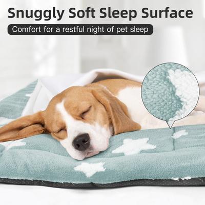 Show full view: Mora Pets Cozy Star Print Non-Slip Dog & Cat Pad, Blue, 22-in slide 2 of 11