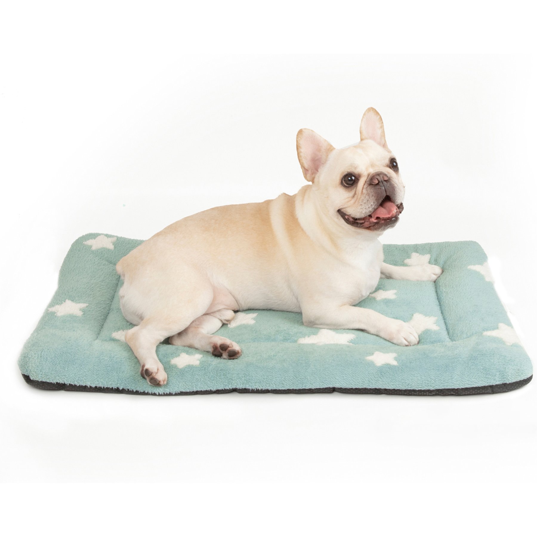 Mora Pets Cozy Star Print Non-Slip Dog & Cat Pad, Blue, 30-in