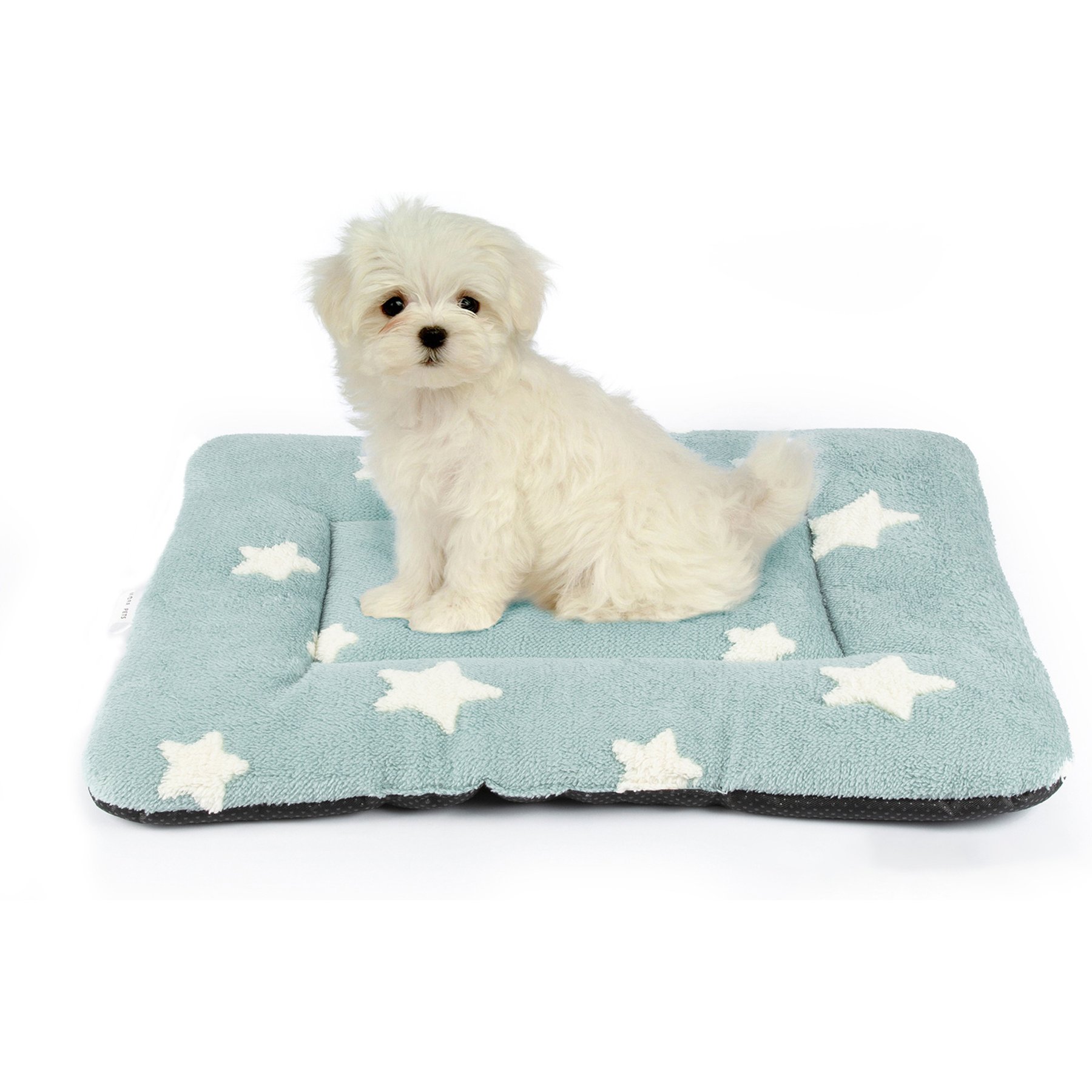 Mora Pets Cozy Star Print Non-Slip Dog & Cat Pad, Blue, 24-in