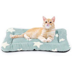 Mora Pets Cozy Star Print Non-Slip Dog & Cat Pad, Blue, 22-in
