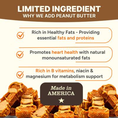 Show full view: Gaines Family Farmstead Sweet Potato Peanut Butter Topped Dog Bones, 8-oz bag slide 5 of 9