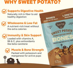 Gaines Family Farmstead Sweet Potato Peanut Butter Topped Dog Bones, 8-oz bag slide 2 of 7