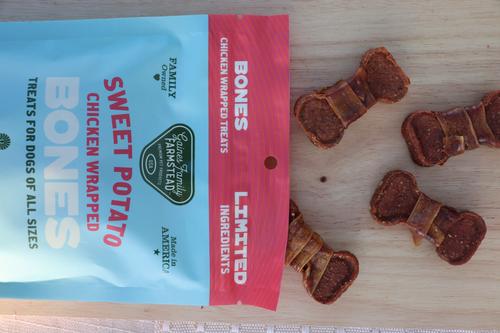 Show full view: Gaines Family Farmstead Chicken Wrapped Sweet Potato Dog Bones, 8-oz bag slide 8 of 8