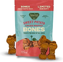 Gaines Family Farmstead Chicken Wrapped Sweet Potato Dog Bones, 8-oz bag