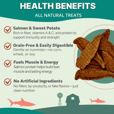 Show full view: Gaines Family Farmstead Salmon & Sweet Potato Fillets Dog Treats, 40-oz bag slide 5 of 8