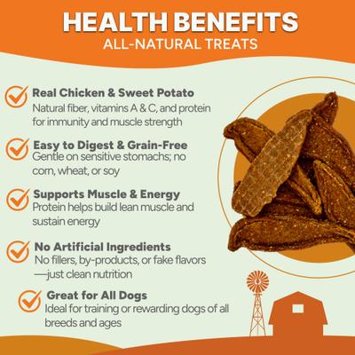 Show full view: Gaines Family Farmstead Chicken & Sweet Potato Fillets Dog Treats, 8-oz bag slide 5 of 8