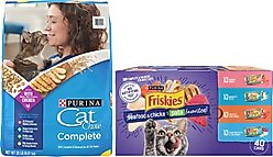 Temptations Classic Tasty Chicken Treats + Cat Chow Complete Dry Cat Food
