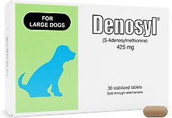 Nutramax Laboratories Denosyl Liver & Brain Health Supplement Stabilized Tablets for Large Dogs, 30 count