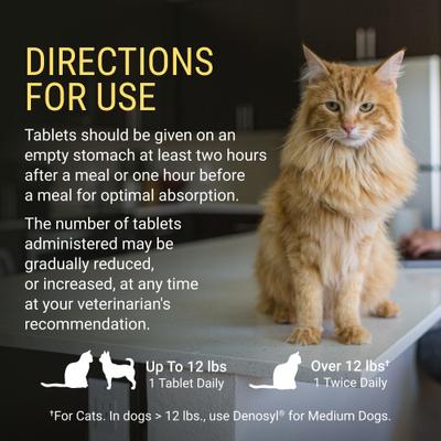Show full view: Nutramax Laboratories Denosyl Liver Health Supplement Stabilized Tablets for Small Dogs & Cats, 30 count slide 8 of 13