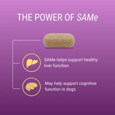 Show full view: Nutramax Laboratories Denosyl Liver Health Supplement Stabilized Tablets for Small Dogs & Cats, 30 count slide 5 of 13