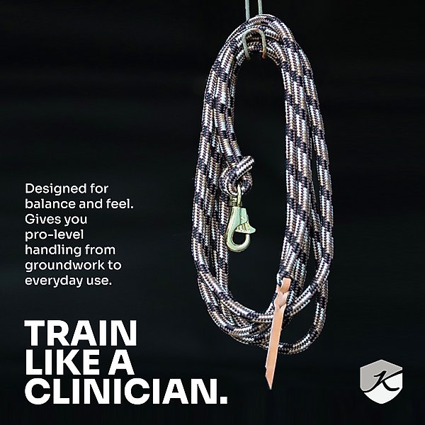 Show full view: Kensington Protective Products Clinician Horse Training Lead Rope, 15-ft, Brown slide 5 of 6