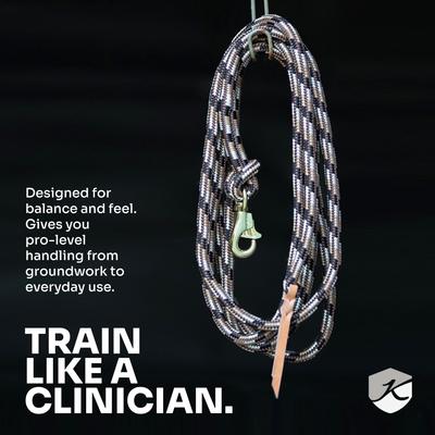 Show full view: Kensington Protective Products Clinician Horse Training Lead Rope, 10-ft, Black/Black slide 4 of 5