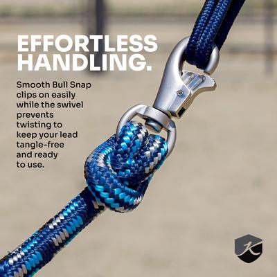 Show full view: Kensington Protective Products Clinician Horse Training Lead Rope, 10-ft, Black/Black slide 5 of 5