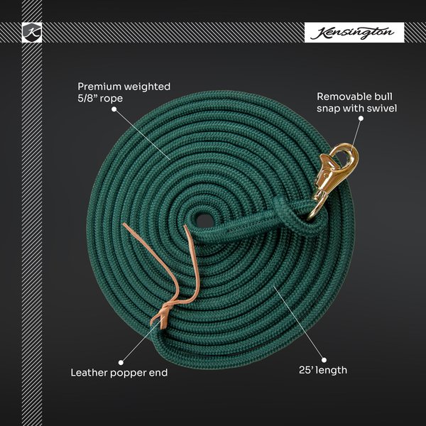 Show full view: Kensington Protective Products Clinician Horse Training Lead Rope, 25-ft, Purple slide 3 of 6