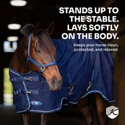 Kensington Protective Products Poly Cotton Stable Sheet Horse Sheet, Navy, 78-in slide 2 of 6