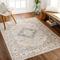 Show in main carousel: Livabliss Lillian Machine Washable Dog Area Rug, Oatmeal/Brown/Gray/Dark Blue/Olive/Rust, 6.58 x 9-ft slide 2 of 8