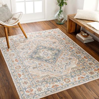 Show full view: Livabliss Lillian Machine Washable Dog Area Rug, Oatmeal/Brown/Gray/Dark Blue/Olive/Rust, 6.58 x 9-ft slide 2 of 8
