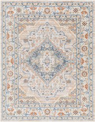 Livabliss Lillian Machine Washable Dog Area Rug, Oatmeal/Brown/Gray/Dark Blue/Olive/Rust, 2.16 x 3.75-ft