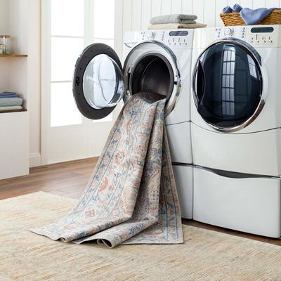 Show full view: Livabliss Lillian Machine Washable Dog Area Rug, Oatmeal/Brown/Gray/Dark Blue/Olive/Rust, 6.58 x 9-ft slide 5 of 8