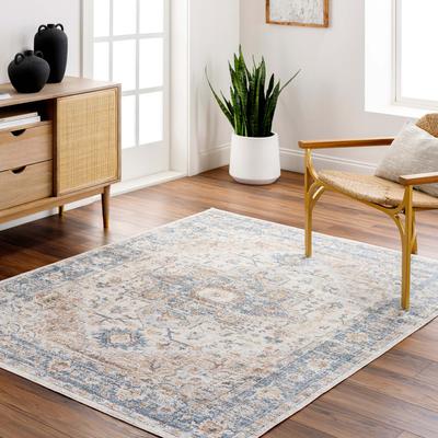 Show full view: Livabliss Lillian Machine Washable Dog Area Rug, Oatmeal/Gray/Dark Blue/Brown/Olive, 7.83 x 10-ft slide 3 of 9