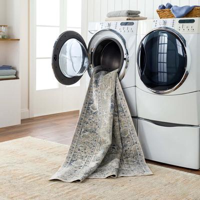 Show full view: Livabliss Lillian Machine Washable Dog Area Rug, Gray/Olive/Oatmeal/Black/Dark Blue/Brown, 6.58 x 9-ft slide 5 of 8