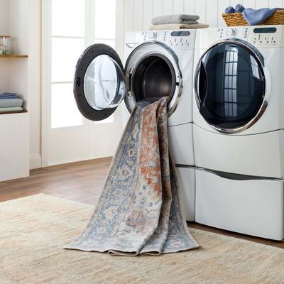 Show full view: Livabliss Lillian Machine Washable Dog Area Rug, Gray/Oatmeal/Brown/Rust/Dark Blue/Olive, 9.16 x 12.33-ft slide 4 of 6