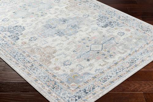Show full view: Livabliss Lavadora Machine Washable Dog Area Rug, Ivory/Medium Gray/Teal/Sage/Brown/Charcoal, 5.25 x 7-ft slide 8 of 8