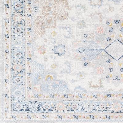 Show full view: Livabliss Lavadora Machine Washable Dog Area Rug, Ivory/Medium Gray/Teal/Sage/Brown/Charcoal, 5.25 x 7-ft slide 7 of 8