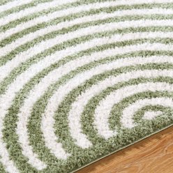 Livabliss Fossay Shag Machine Washable Dog Area Rug, Light Beige/Grass Green, 7.83 x 10-ft slide 2 of 6