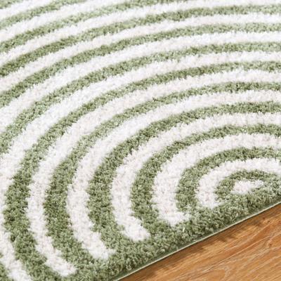 Show full view: Livabliss Fossay Shag Machine Washable Dog Area Rug, Light Beige/Grass Green, 7.83 x 10-ft slide 4 of 6