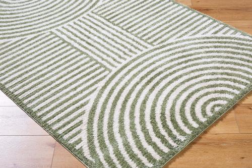 Show full view: Livabliss Fossay Shag Machine Washable Dog Area Rug, Light Beige/Grass Green, 7.83 x 10-ft slide 5 of 6