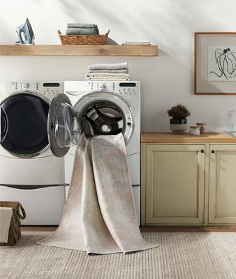 Show full view: Livabliss Kemer Machine Washable Dog Area Rug, Grass Green/Light Pink/Pale Blue/Dusty Pink/Orange/White, 5.25 x 7-ft slide 5 of 7