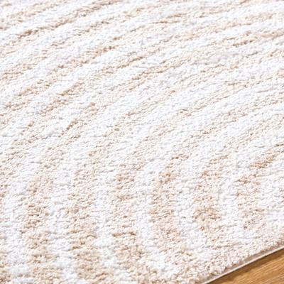 Show full view: Livabliss Fossay Shag Machine Washable Dog Area Rug, Light Beige/Beige, 6.58 x 9-ft slide 5 of 7