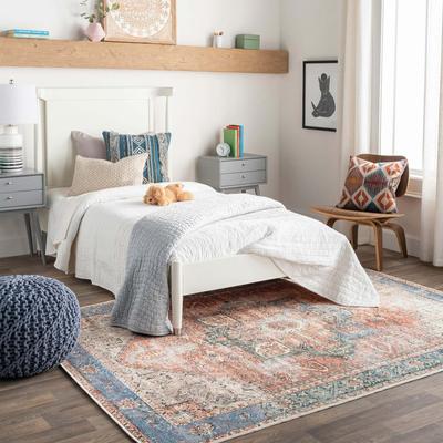 Show full view: Livabliss Amelie Machine Washable Dog Area Rug, Rust/Light Gray/Beige/Black/Tan/Dusty Pink, 5.25 x 7.25-ft slide 2 of 8